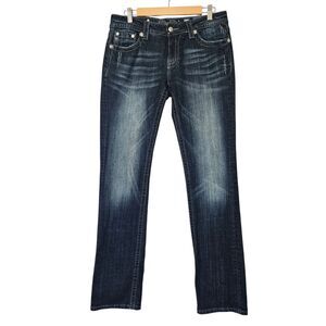 MISS ME Living In Romance Women's Jeans Size 31 JP5635T Straight 31x34 Studded